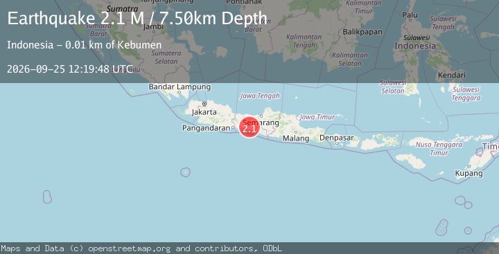 Map of Java, Indonesia