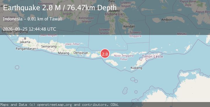 Map of Sumbawa Region, Indonesia