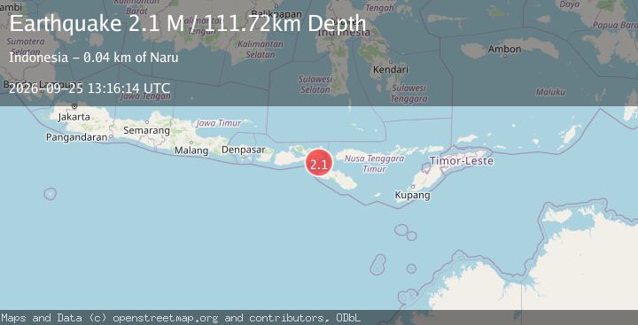 Map of Sumbawa Region, Indonesia