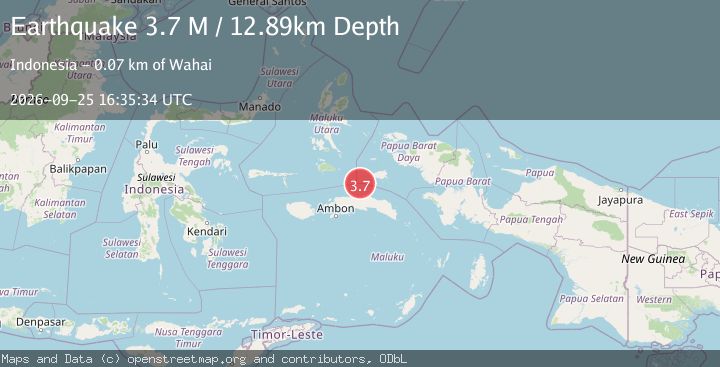 Map of Seram, Indonesia