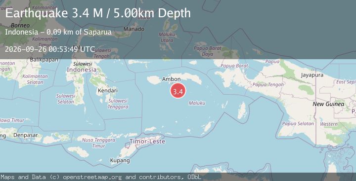 Map of Banda Sea