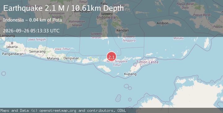 Map of Flores Region, Indonesia