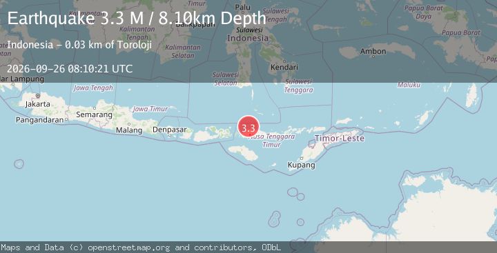 Map of Flores Region, Indonesia