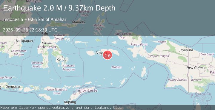 Map of Seram, Indonesia