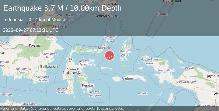 Map of Southern Molucca Sea
