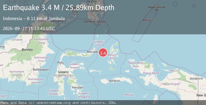 Map of Northern Molucca Sea