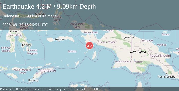 Map of West Papua Region, Indonesia
