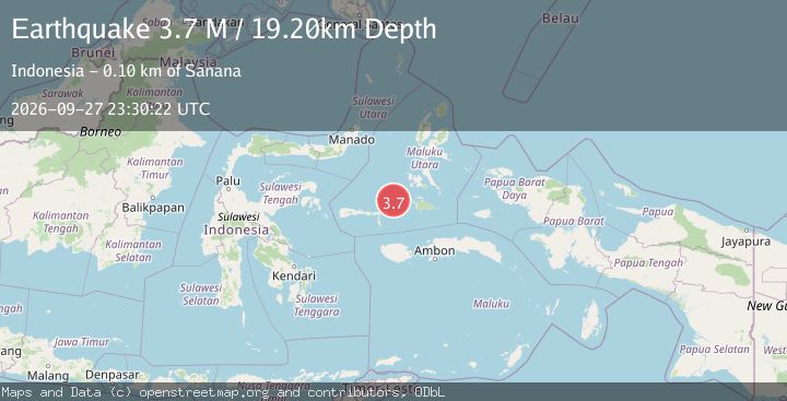 Map of Southern Molucca Sea