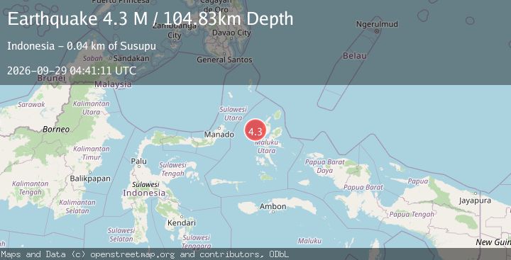 Map of Halmahera, Indonesia