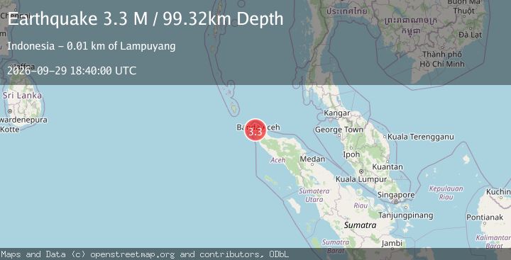 Map of Northern Sumatra, Indonesia