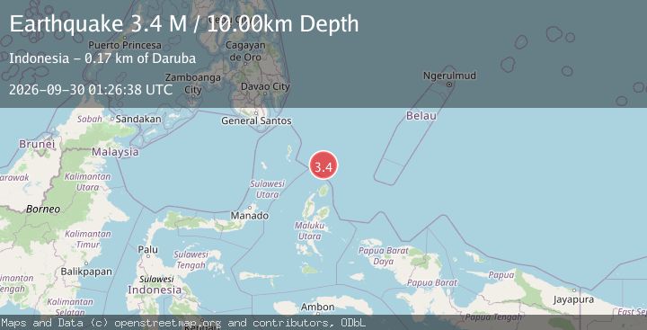 Map of North of Halmahera, Indonesia