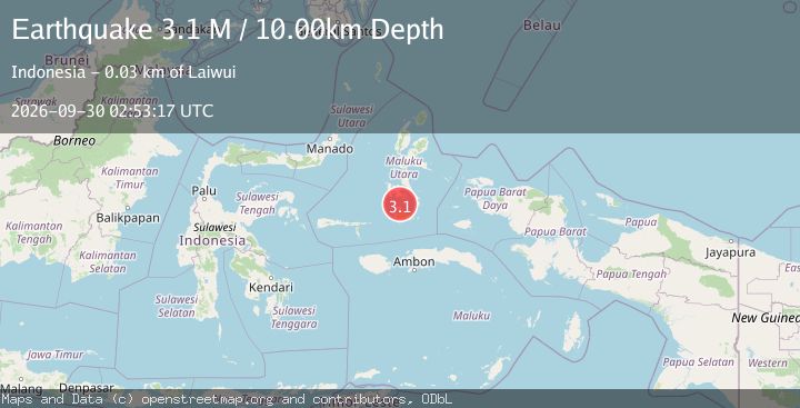 Map of Halmahera, Indonesia