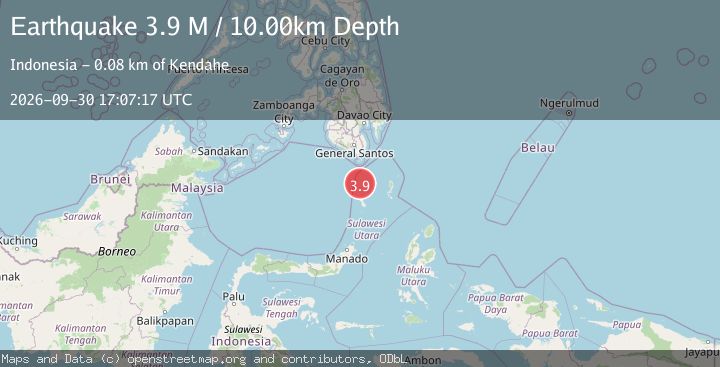 Map of Talaud Islands, Indonesia
