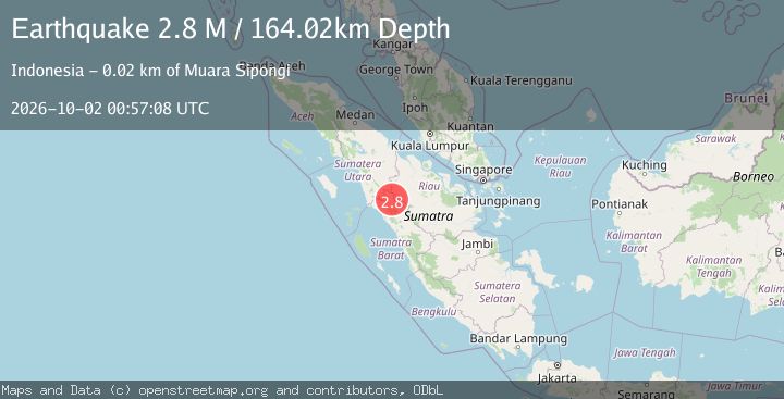 Map of Northern Sumatra, Indonesia