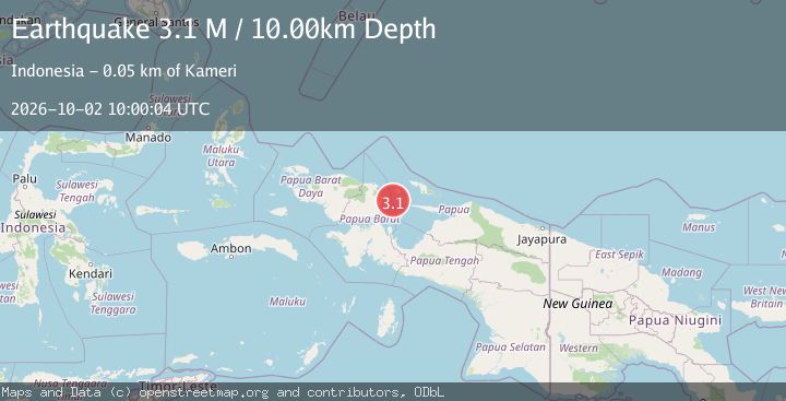 Map of West Papua Region, Indonesia