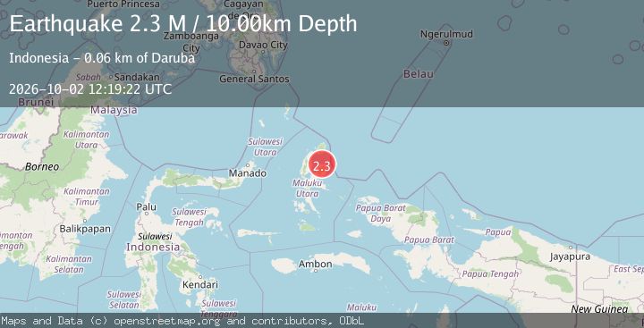 Map of Halmahera, Indonesia