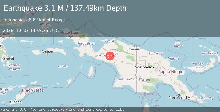 Map of West Papua, Indonesia