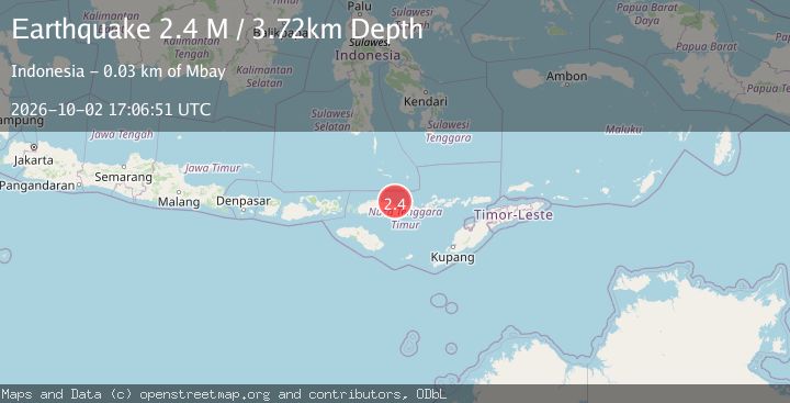 Map of Flores Region, Indonesia