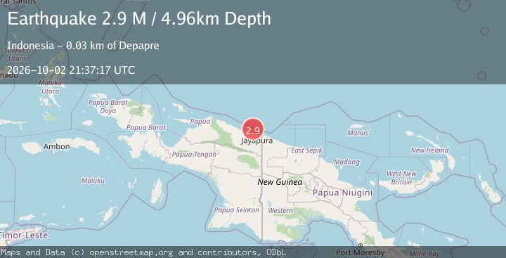 Map of Near North Coast of West Papua