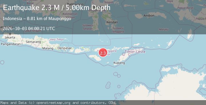 Map of Flores Region, Indonesia