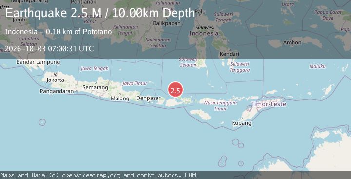 Map of Bali Sea