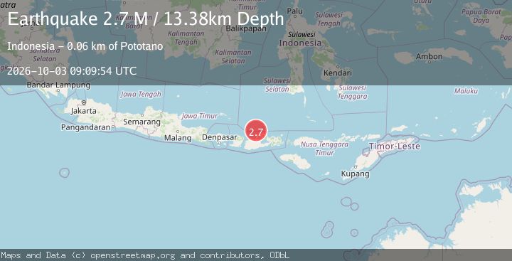 Map of Bali Sea