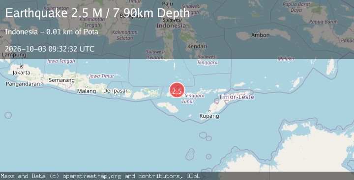 Map of Flores Region, Indonesia