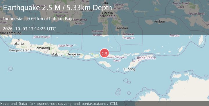 Map of Flores Region, Indonesia