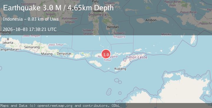 Map of Flores Region, Indonesia