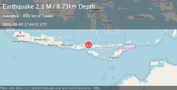 Map of Flores Region, Indonesia