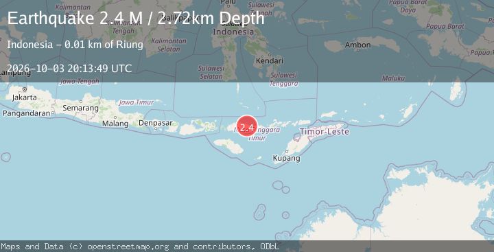 Map of Flores Region, Indonesia