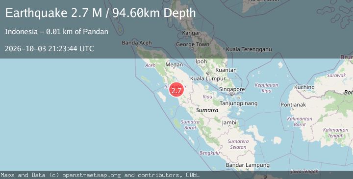 Map of Northern Sumatra, Indonesia