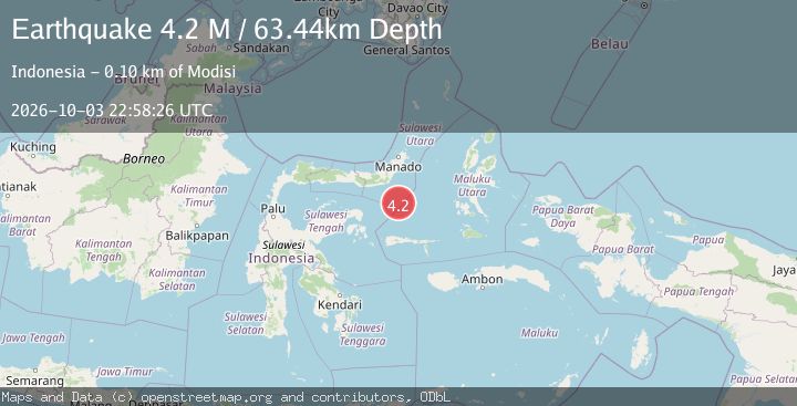 Map of Southern Molucca Sea