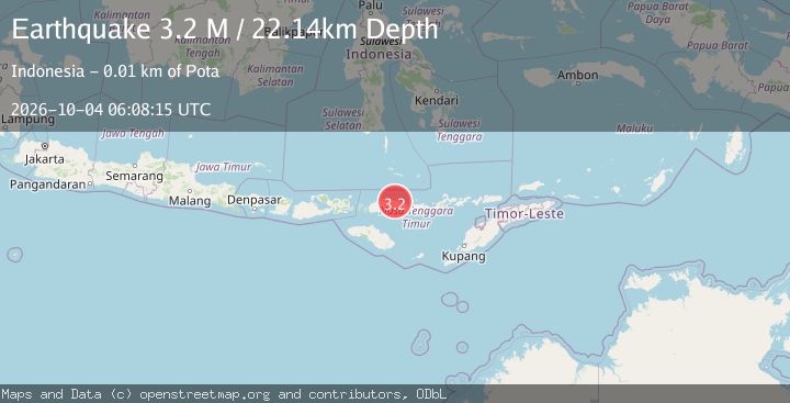 Map of Flores Region, Indonesia