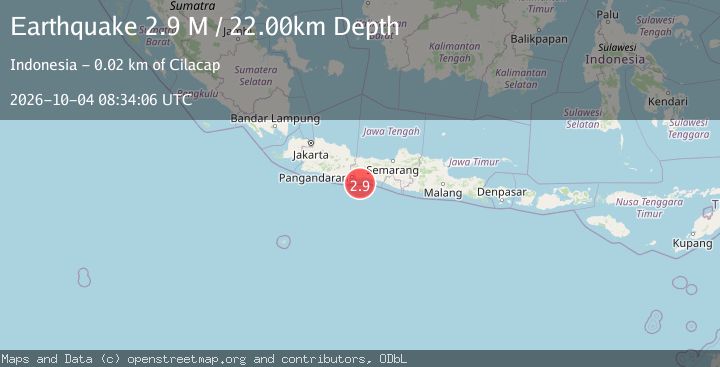 Map of Java, Indonesia