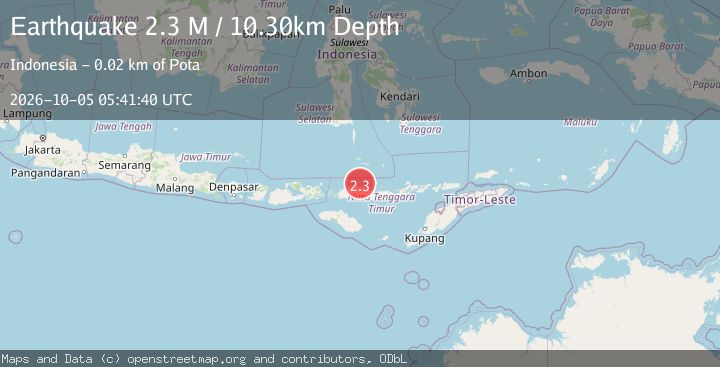 Map of Flores Region, Indonesia