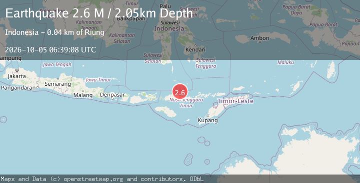 Map of Flores Region, Indonesia