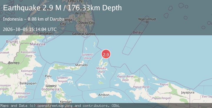 Map of Halmahera, Indonesia