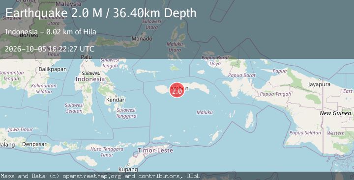 Map of Seram, Indonesia