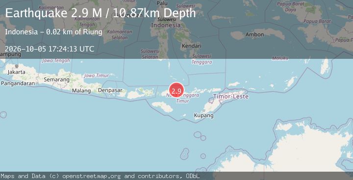 Map of Flores Region, Indonesia