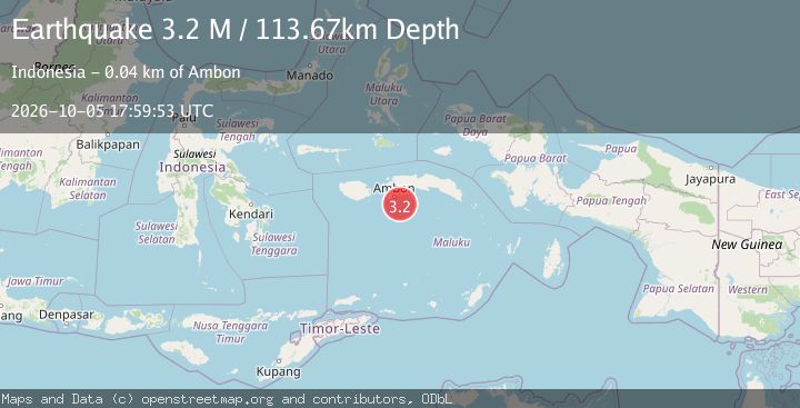 Map of Seram, Indonesia