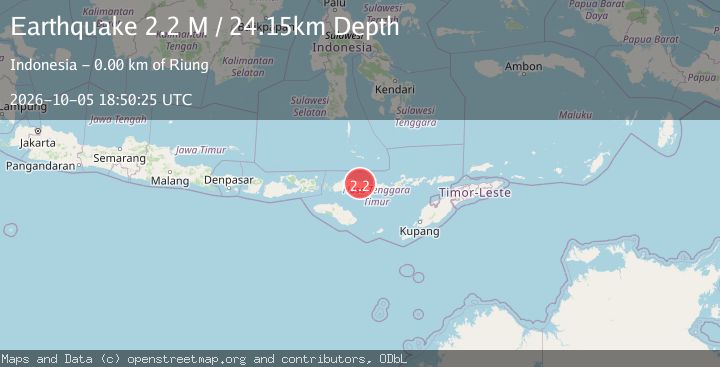 Map of Flores Region, Indonesia