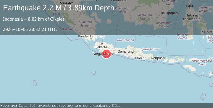 Map of Java, Indonesia