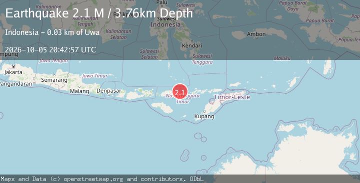 Map of Flores Region, Indonesia