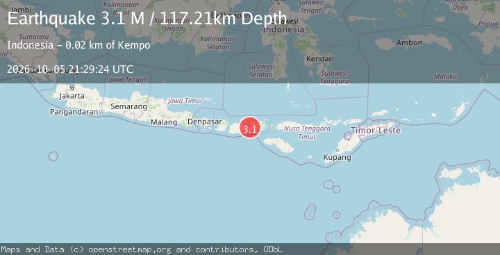 Map of Sumbawa Region, Indonesia