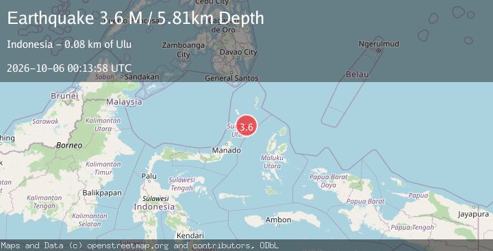 Map of Northern Molucca Sea