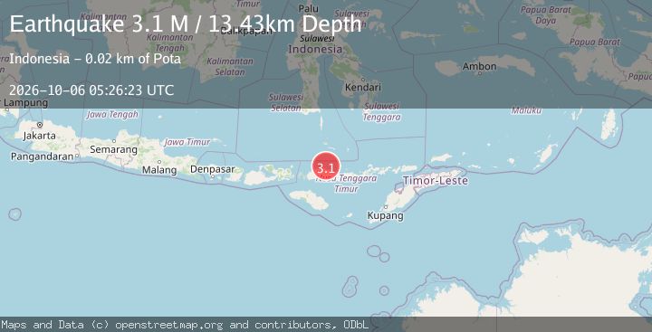 Map of Flores Region, Indonesia