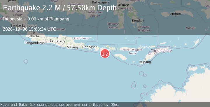 Map of Sumbawa Region, Indonesia