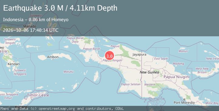 Map of West Papua, Indonesia