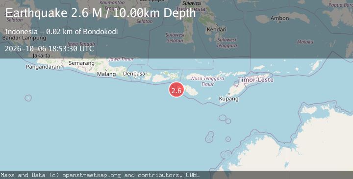 Map of Sumbawa Region, Indonesia